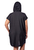 ZIP-UP FRONT HOODIE WITH RAGLAN SLEEVE DRESS - WAFFLE - PLUS SIZE